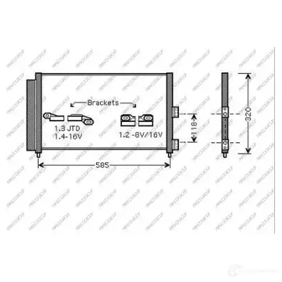 Радиатор кондиционера PRASCO FT133C006 1437690706 5QC 4RU
