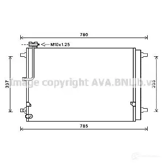 Радиатор кондиционера PRASCO AD064C 001 ai5368d 2574634 V373HCB