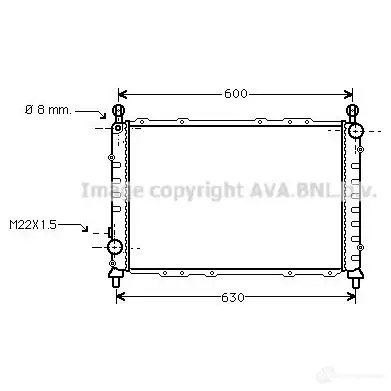 Радиатор кондиционера PRASCO al5097 1198244921 4045385068050 PZ OZA2