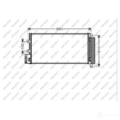 Радиатор кондиционера PRASCO 4AD7 M FT440C001 1437691183