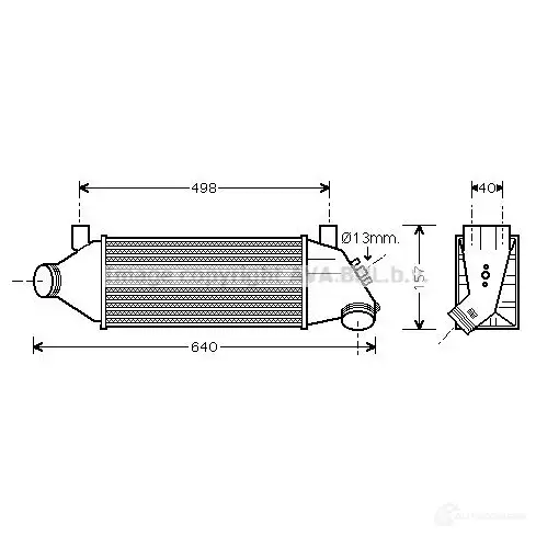 Радиатор кондиционера PRASCO 6IQXBS9 RN972C0 01 2603914 rt5406