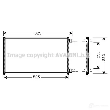 Радиатор кондиционера PRASCO fta5256 MO4UZU5 F T133C007 2587183