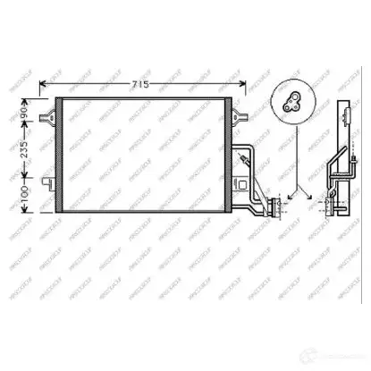 Радиатор кондиционера PRASCO 1437691374 SK418C001 PA95 SOF