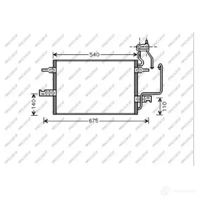 Радиатор кондиционера PRASCO V0M6 3 1437691297 OP350C002