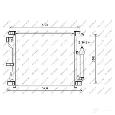 Радиатор кондиционера PRASCO ZJDC 7 DS700C003 1437690115
