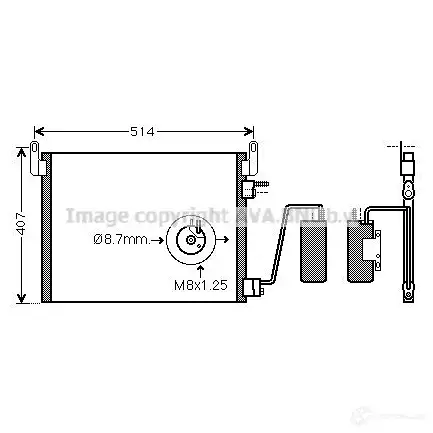 Радиатор кондиционера PRASCO ol5452d O P056C005 2598258 KFXG81S