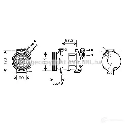 Радиатор кондиционера PRASCO 4045385167852 3144DD S 6270164 msa5493