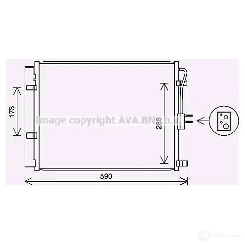 Радиатор кондиционера PRASCO 4045385017744 2610939 NP4 DO vw5161 изображение 0