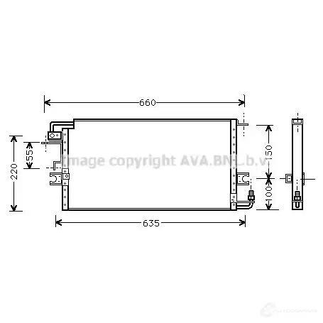 Радиатор кондиционера PRASCO 2606822 4045385016310 2X16R5 0 to5197