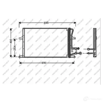 Радиатор кондиционера PRASCO 1437690234 fd103c002 KFW2F 6X изображение 0