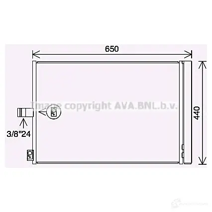 Радиатор кондиционера PRASCO 1225601590 KE9GK0E ms5700d ME0 30C002