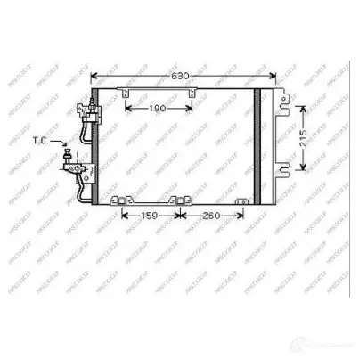 Радиатор кондиционера PRASCO OP410C002 6 H4HV 1437691921