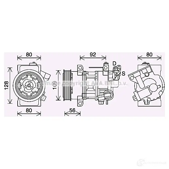 Радиатор кондиционера PRASCO 4045385065509 msa5360 1198248385 C 1D985