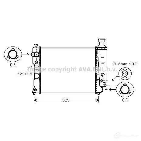 Радиатор кондиционера PRASCO ME522C0 01 ms5280 XZN4OUF 2596009 изображение 0