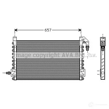 Радиатор кондиционера PRASCO UY44 G 2608506 vl5015 4045385017386 изображение 0