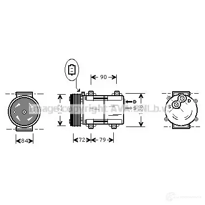 Радиатор кондиционера PRASCO 4045385177318 6267768 dw5137 KWVT CB2