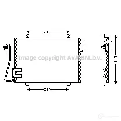 Радиатор кондиционера PRASCO 2603877 S 9RPM7U 4045385015665 rt5232