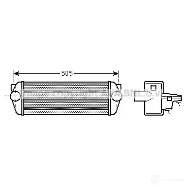 Радиатор кондиционера PRASCO 7H6THFZ rt5443 2603918 OP954C 002