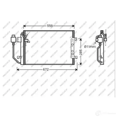 Радиатор кондиционера PRASCO ME320C001 TWT 0ZYN 8033533149719 2594604