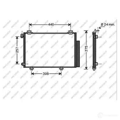 Радиатор кондиционера PRASCO XAK 1N36 2607892 TY320C001 8033533270499 изображение 0