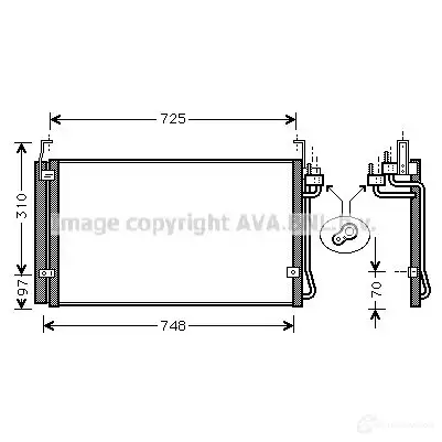 Радиатор кондиционера PRASCO hy5072d NO4Z 5 4045385212118 2589993 изображение 0