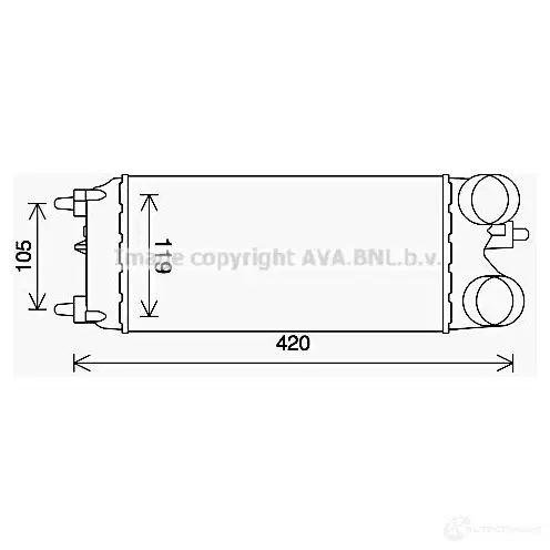 Радиатор кондиционера PRASCO dn5459d 4045385234738 EOP D55 1424932853 изображение 1