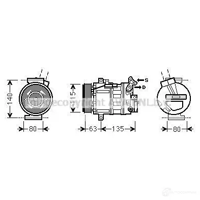 Радиатор кондиционера PRASCO 4045385051922 mz5158 PED YUA 6270290 изображение 0