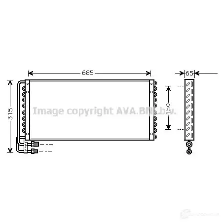 Радиатор кондиционера PRASCO 93G Q8HJ 1419500182 vna5225 4045385228964