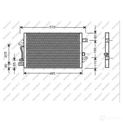 Радиатор кондиционера PRASCO S5OW 4V 1437690640 ft113c001