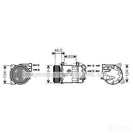 Радиатор кондиционера PRASCO 5K3 8S53 4045385180387 msa5579 6270170