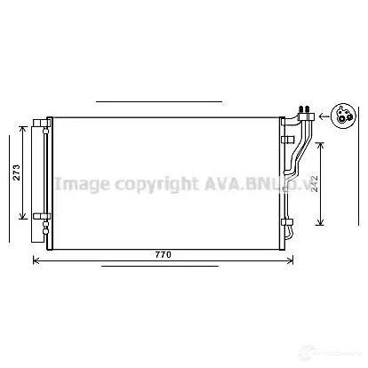 Радиатор кондиционера PRASCO hya5246d 0CH NUYC 2590227 4045385210794