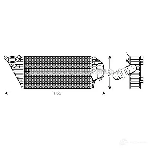 Радиатор кондиционера PRASCO M UPWH 6270230 4045385106424 mt5213