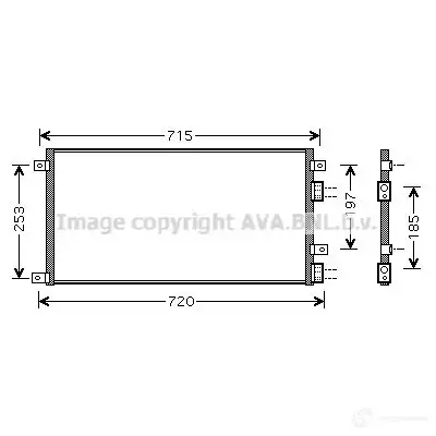 Радиатор кондиционера PRASCO iva5058 8ZD9Y 2590470 FT926C0 01 изображение 0