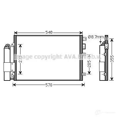 Радиатор кондиционера PRASCO 2603909 rt5376d DA320C0 02 HO80W36 изображение 0