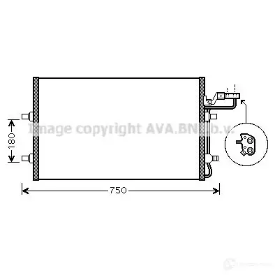 Радиатор кондиционера PRASCO vo5149 2608647 UB0XJ6P V V220C004 изображение 0