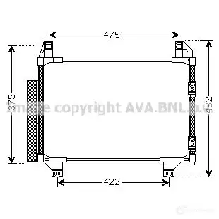 Радиатор кондиционера PRASCO toa5404d TQN1K TY32 5C001 2607047 изображение 0