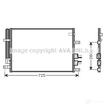 Радиатор кондиционера PRASCO ala5097d 1198244932 AA090 C001 4HQBAKG