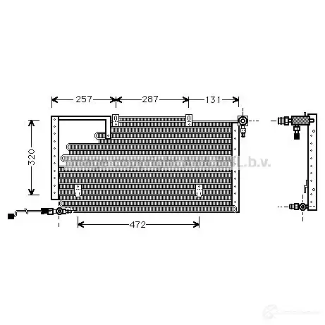 Радиатор кондиционера PRASCO 2574613 3Y9Y X 4045385008292 ai5138