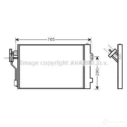 Радиатор кондиционера PRASCO msa5352d ME909C 001 2596280 9INHF