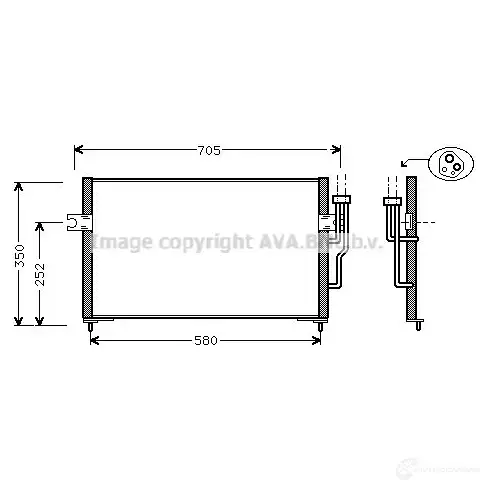 Радиатор кондиционера PRASCO mt5100 PA VORP 4045385012657 2596714 изображение 0