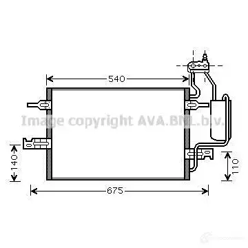 Радиатор кондиционера PRASCO 4045385217281 ZB ZIP9 1225610926 ol5349d