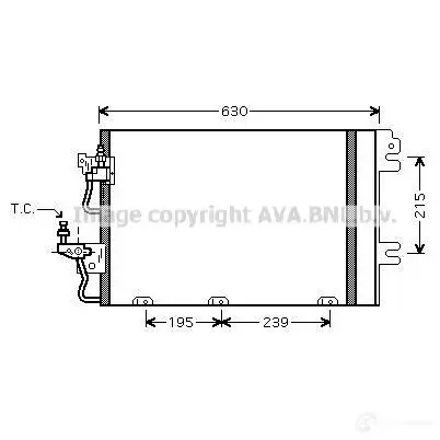 Радиатор кондиционера PRASCO K764JL OP41 0C001 ol5366d 2598244