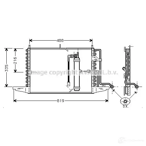 Радиатор кондиционера PRASCO 4045385010172 9U 6V2 fd5126 2583640