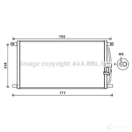 Радиатор кондиционера PRASCO 1C6F1 UU 2587917 hd5236 4045385167210