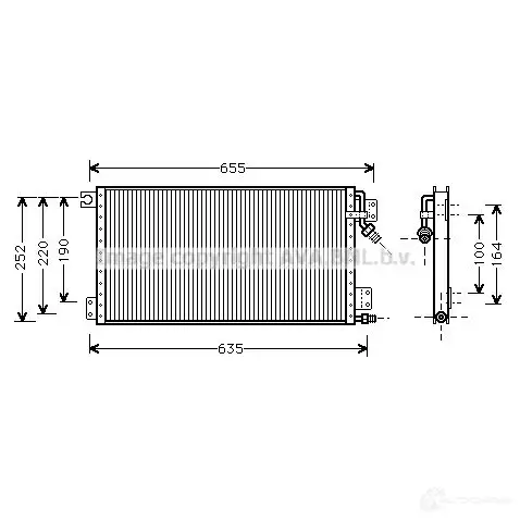 Радиатор кондиционера PRASCO mz5111 4045385012909 C J8259G 2597613 изображение 0