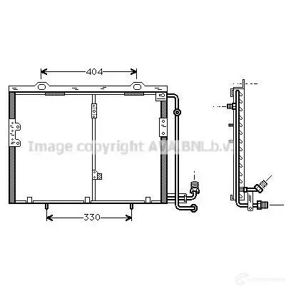 Радиатор кондиционера PRASCO OPB1PWI ms5290 2596012 ME62 0C002