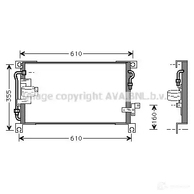 Радиатор кондиционера PRASCO 1LMW B 4045385012800 2596729 mt5150