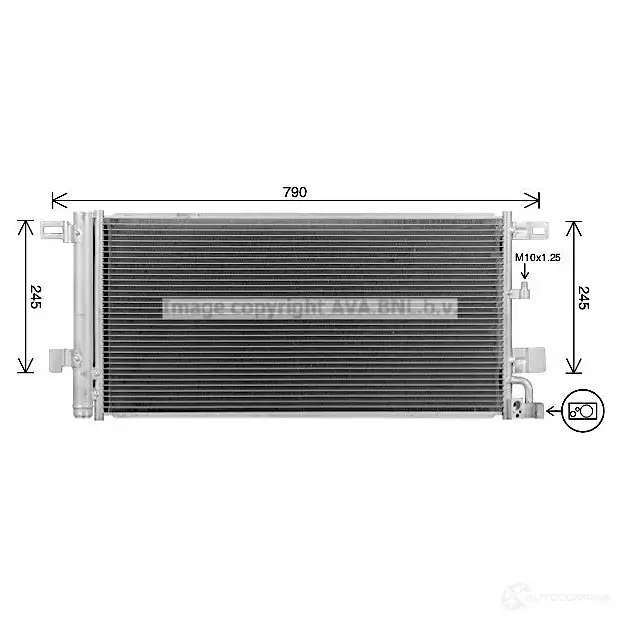 Радиатор кондиционера PRASCO 1438649941 ai5439d M1 ZD6