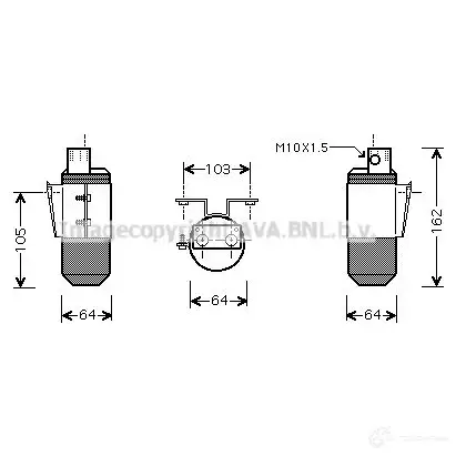 Осушитель кондиционера PRASCO 2575272 4045385053995 3W CBR1 aud170