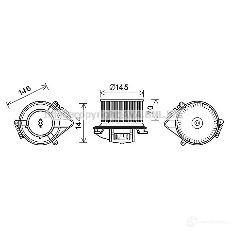 Моторчик печки, вентилятора PRASCO J 53HXBT 4045385214174 2604054 rt8621 изображение 0
